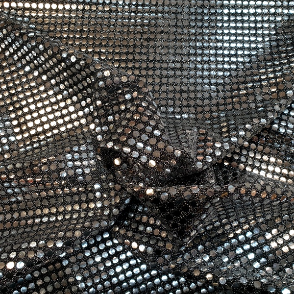 6mm Sequin Silver on Black
